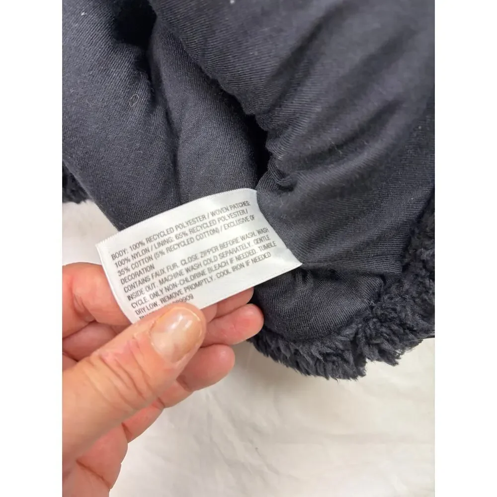 NWT Joylab full zip hi pile fleece bomber hoodie. Size XS. buffalo check accents